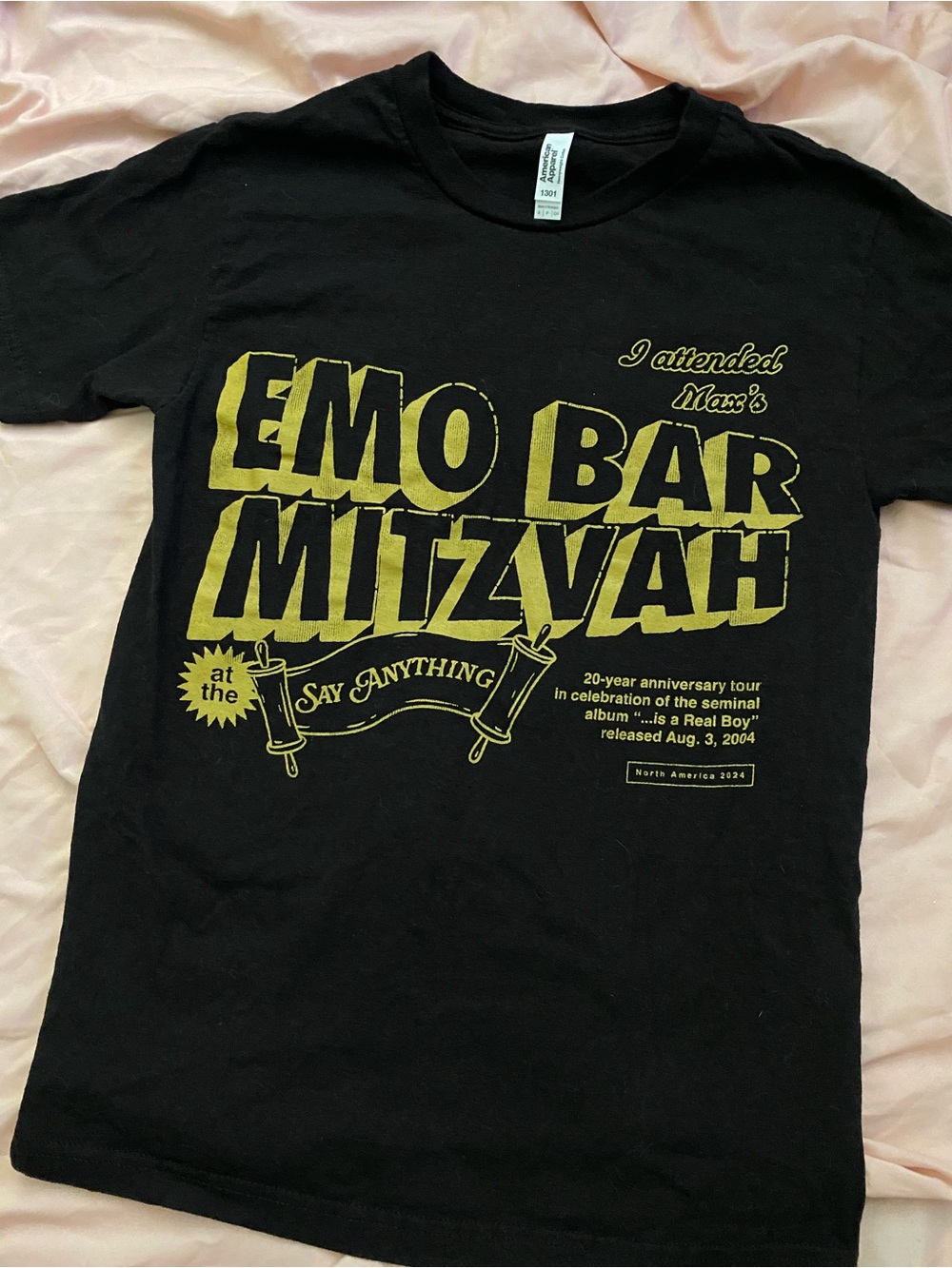 Say Anything … is a Real Boy 20th Anniversary Tour Shirt, Small